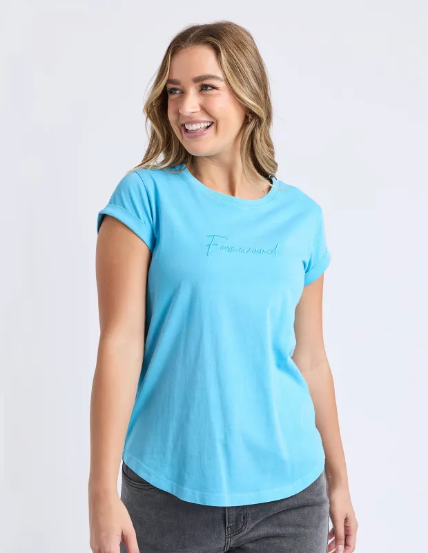 Signature Tee Azure Blue sold by Foxwood Clothing