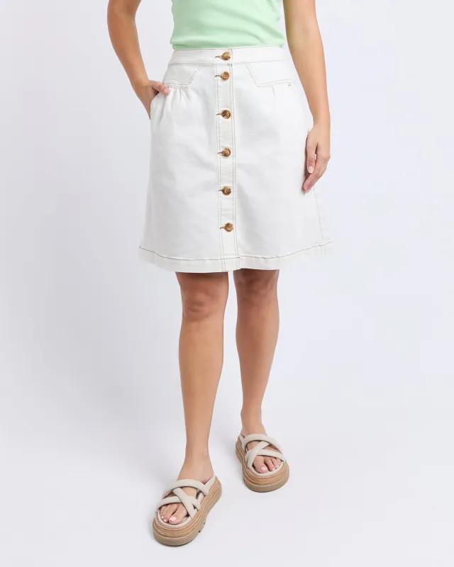 Amanda Skirt White sold by Foxwood Clothing