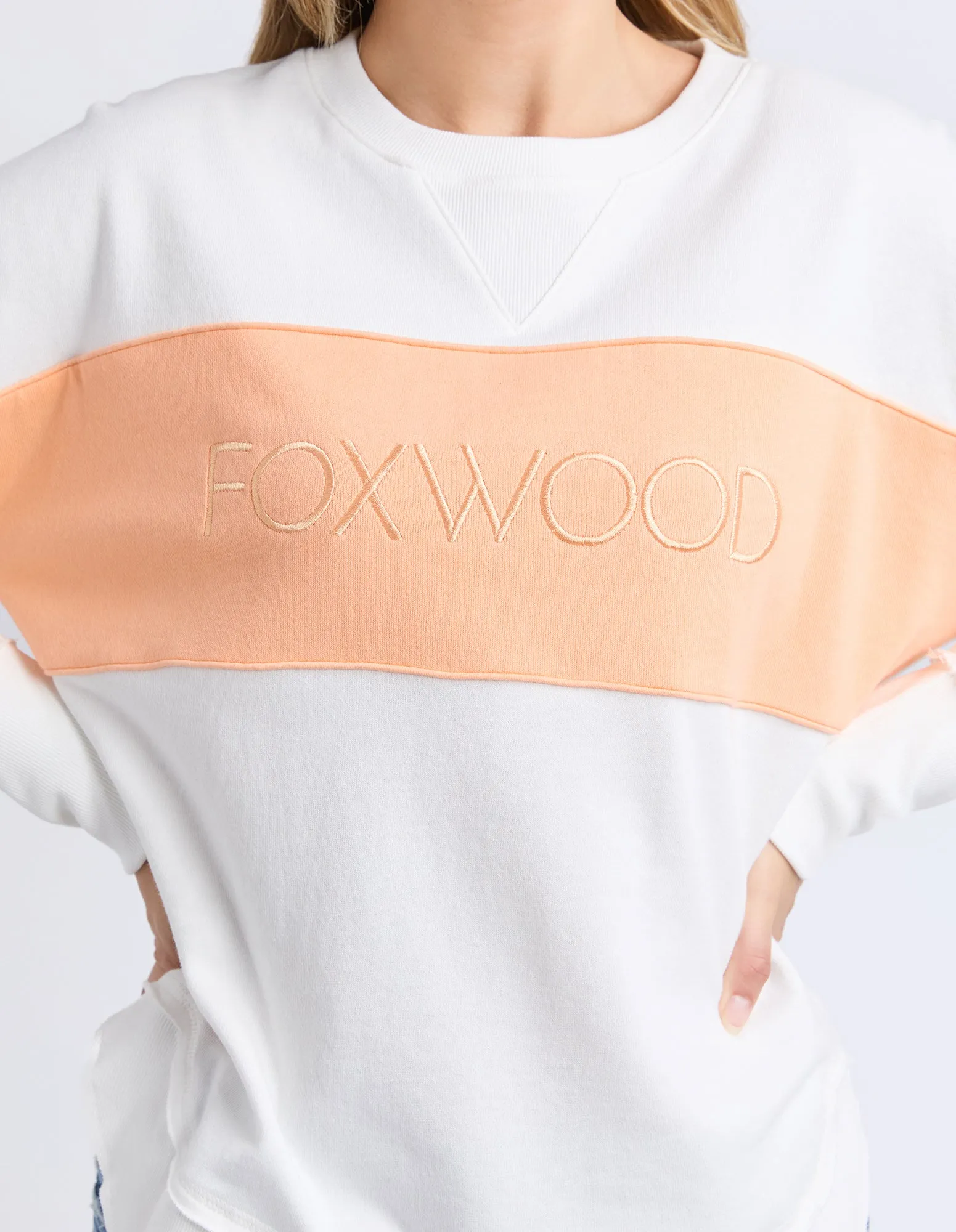 Simplified Tonal Crew Vintage Wht & Peach sold by Foxwood Clothing product image thumbnail 5