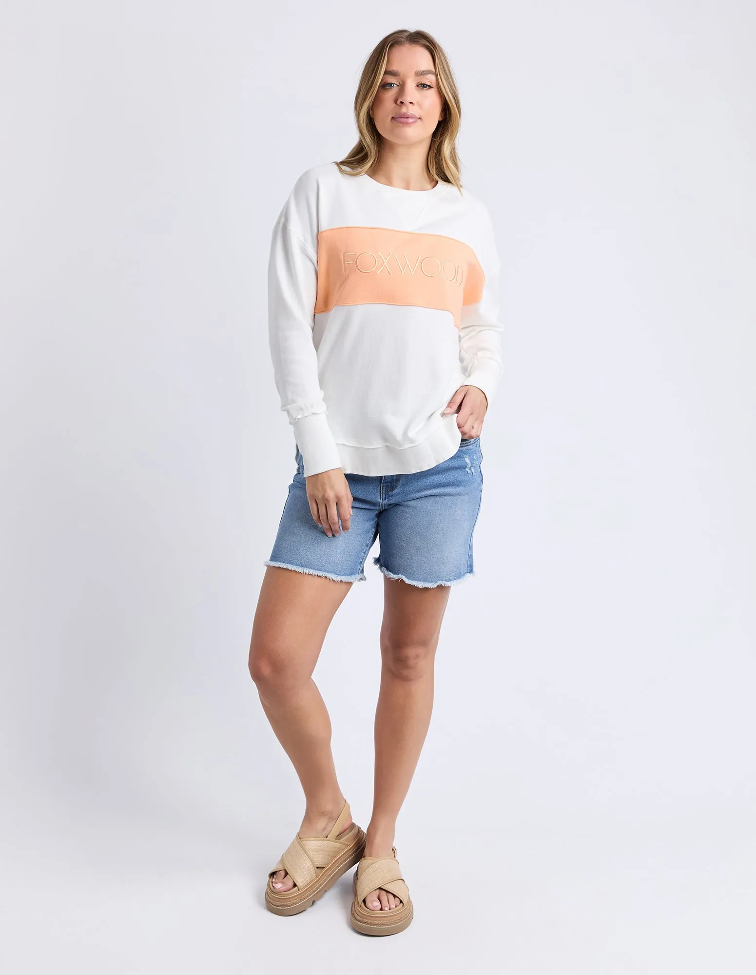 Simplified Tonal Crew Vintage Wht & Peach sold by Foxwood Clothing product image thumbnail 2