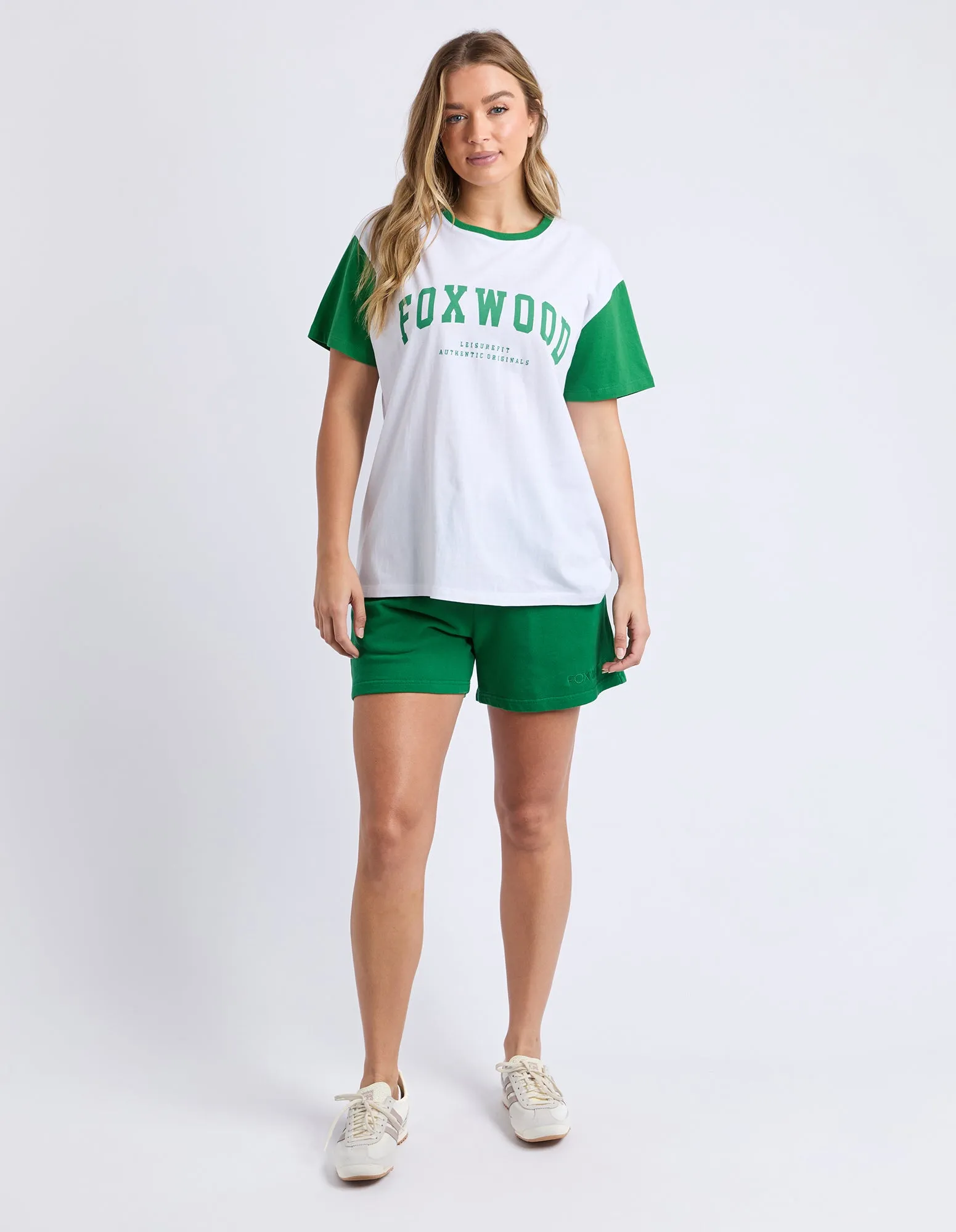 Baseball Tee White & Green sold by Foxwood Clothing product image thumbnail 2