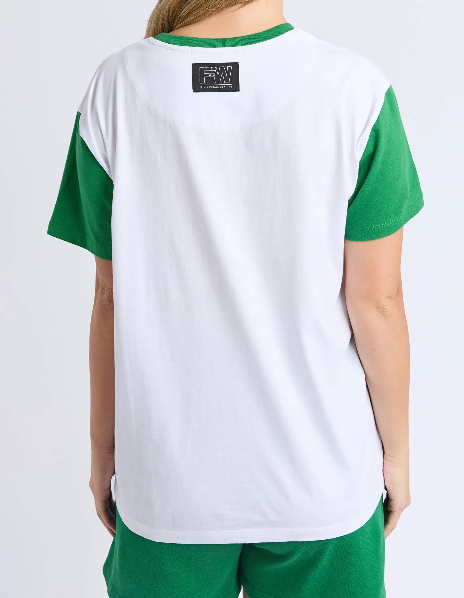 Baseball Tee White & Green sold by Foxwood Clothing product image thumbnail 3