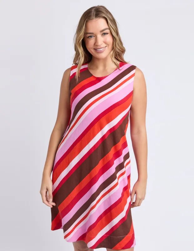 Guava Stripe Dress Guava Stripe sold by Foxwood Clothing