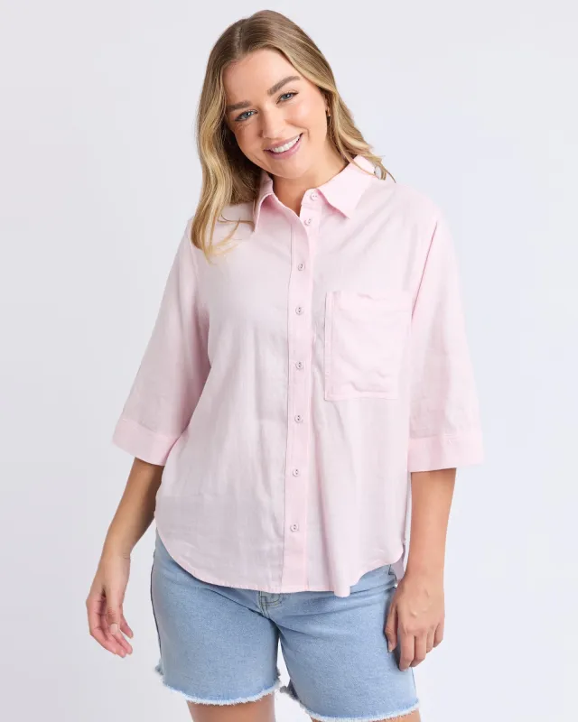 Leah Shirt Pale Pink made by Foxwood Clothing