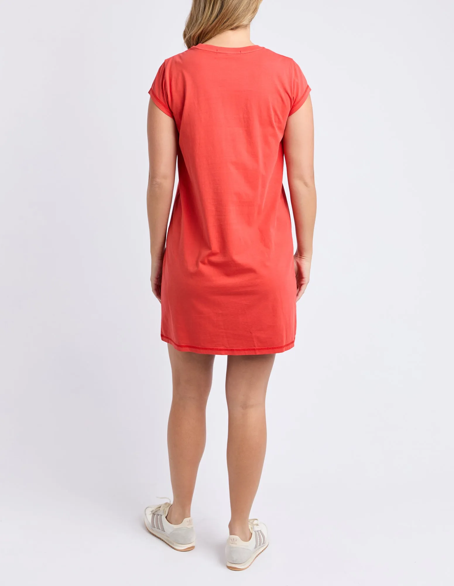 Signature Embroidery Tee Dress Tangelo sold by Foxwood Clothing product image thumbnail 3