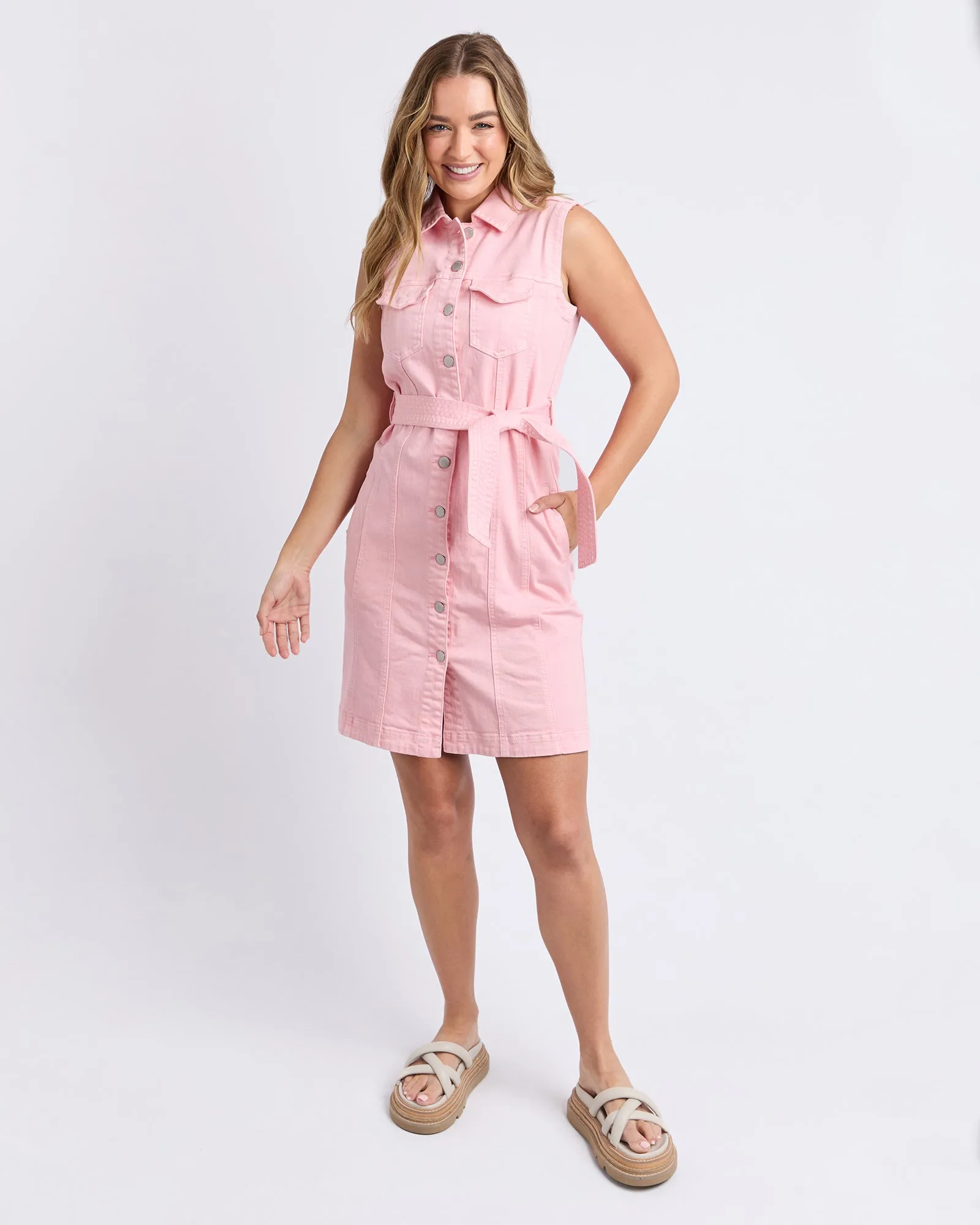 Sleeveless Talbert Dress Pale Pink sold by Foxwood Clothing product image thumbnail 2