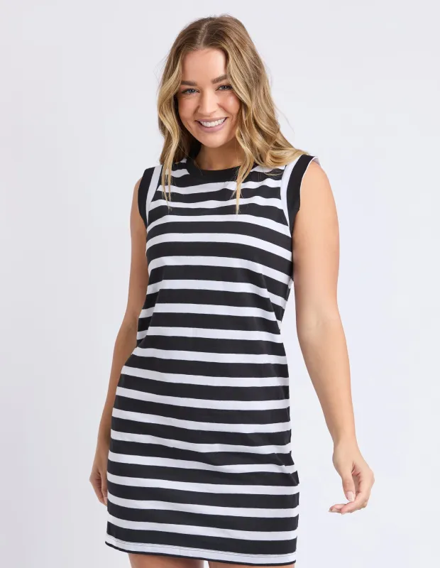Reform Stripe Dress Black And White sold by Foxwood Clothing