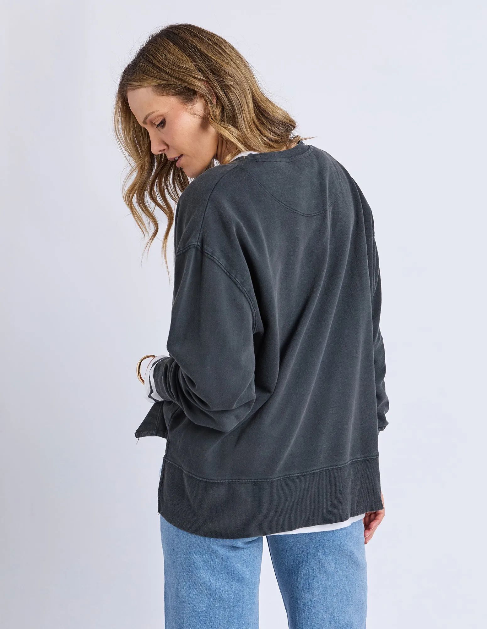 Flowers Crew Washed Black sold by Foxwood Clothing product image thumbnail 3