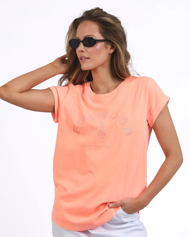 Effortless Tee Neon Peach sold by Foxwood Clothing