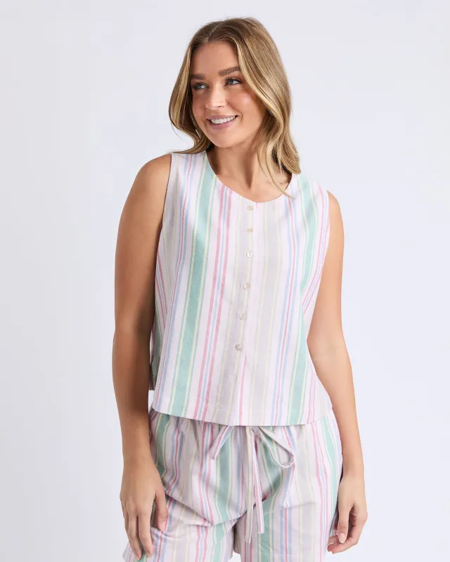Cali Top Multi Stripe made by Foxwood Clothing