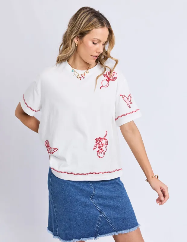Paradise Tee Vintage White made by Foxwood Clothing