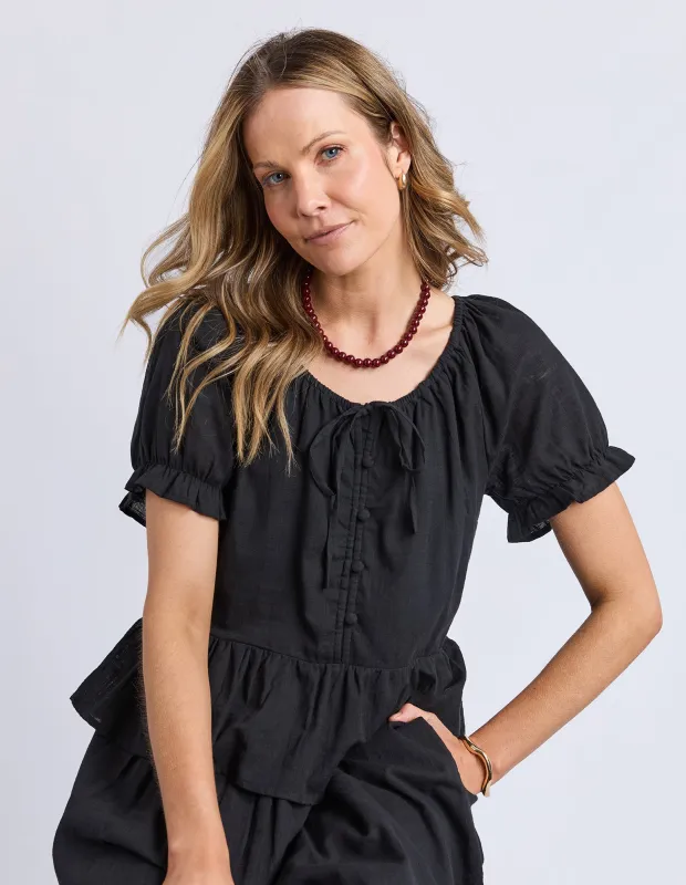 Tiana Top Black made by Foxwood Clothing