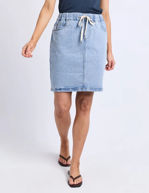 Rio Skirt Blue sold by Foxwood Clothing