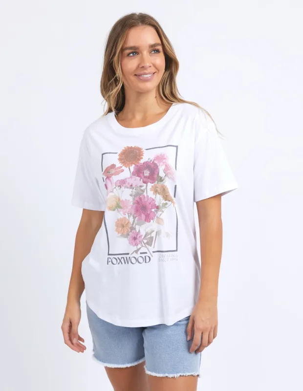 In Bloom Tee White sold by Foxwood Clothing