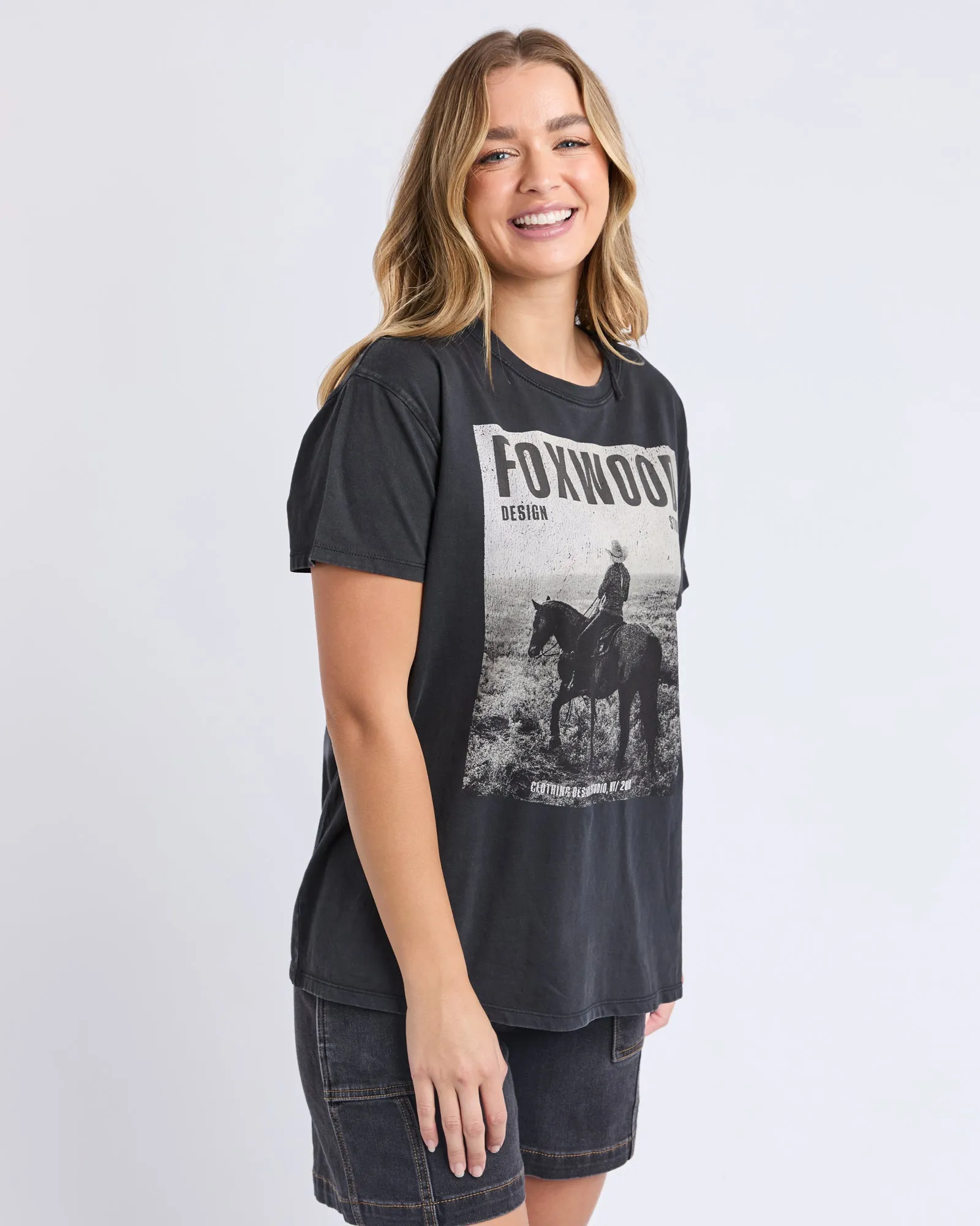 Rodeo Tee Washed Black sold by Foxwood Clothing product image thumbnail 2
