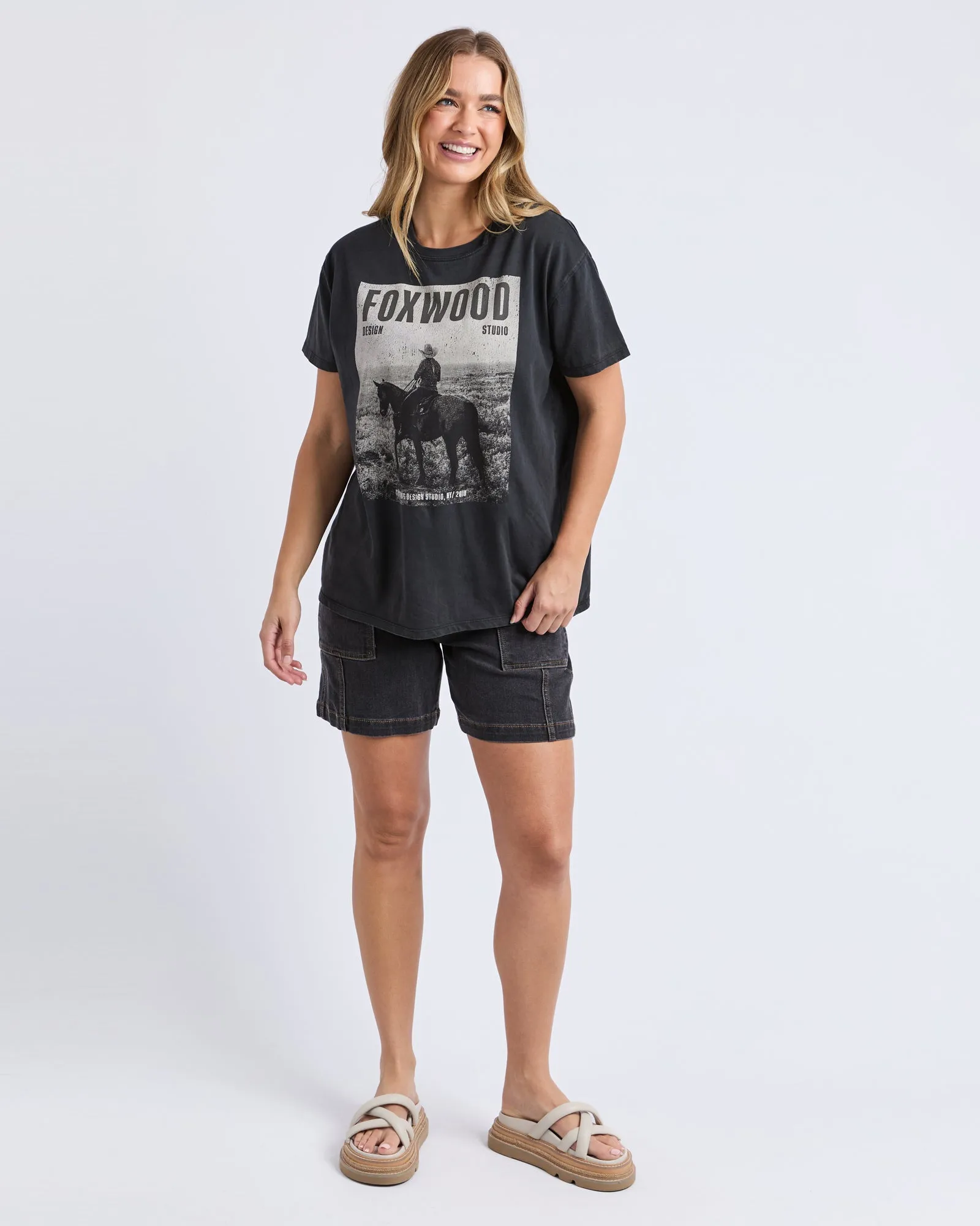 Rodeo Tee Washed Black sold by Foxwood Clothing product image thumbnail 3