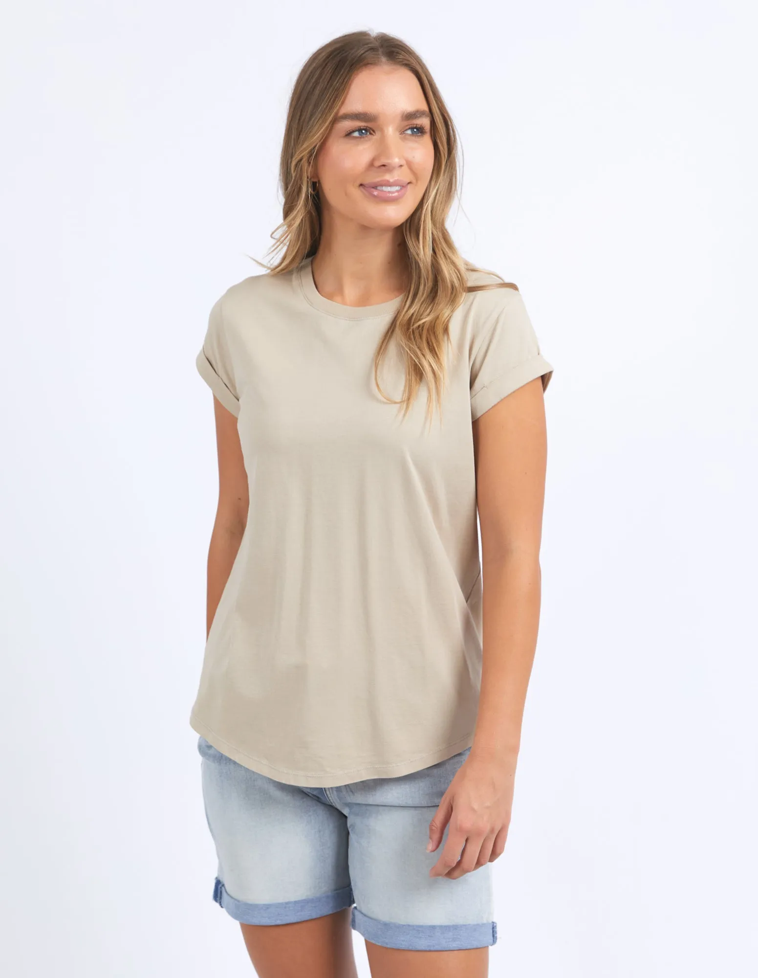 Manly Tee Oatmeal sold by Foxwood Clothing