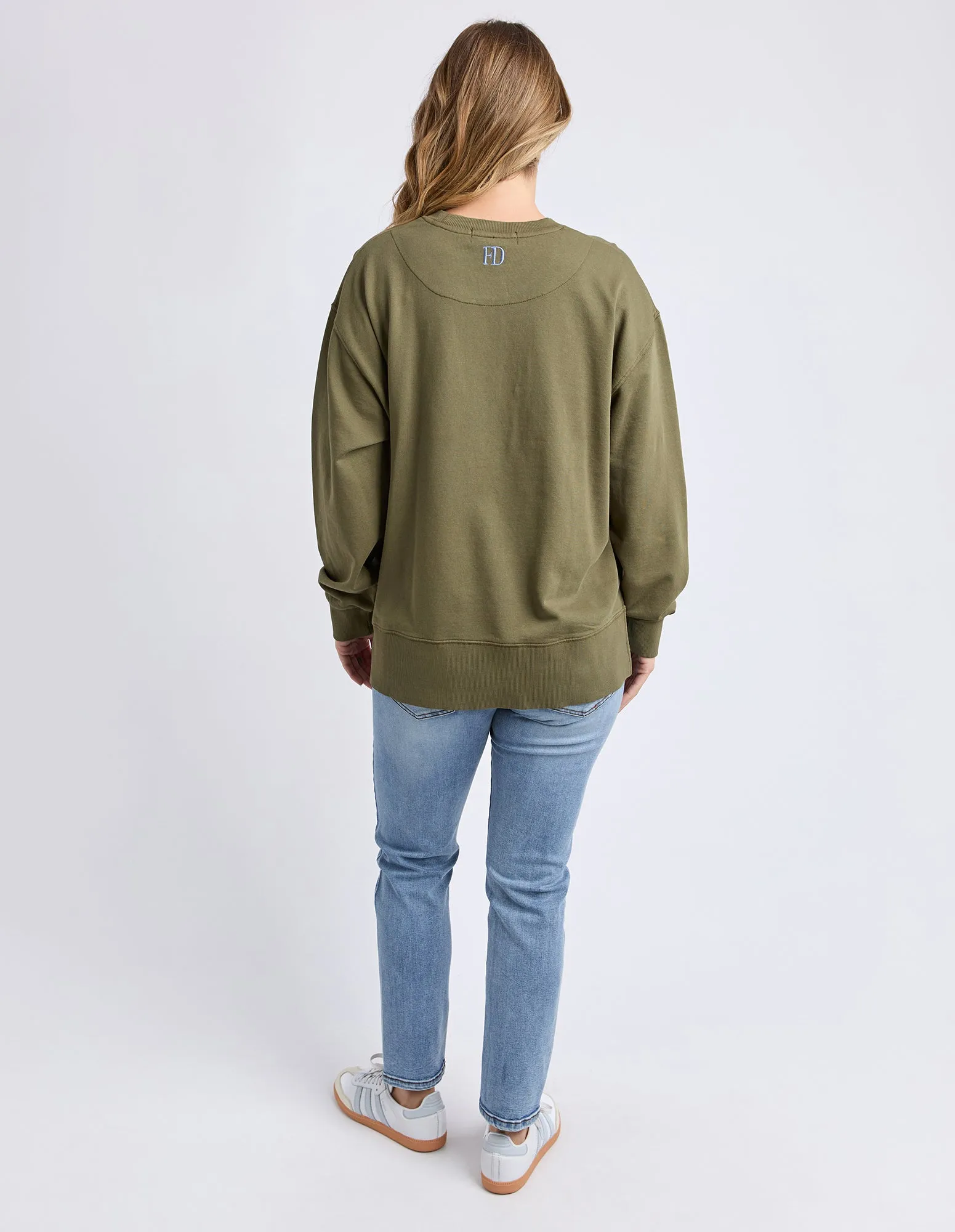 Effortless Contrast Crew Winter Moss sold by Foxwood Clothing product image thumbnail 3
