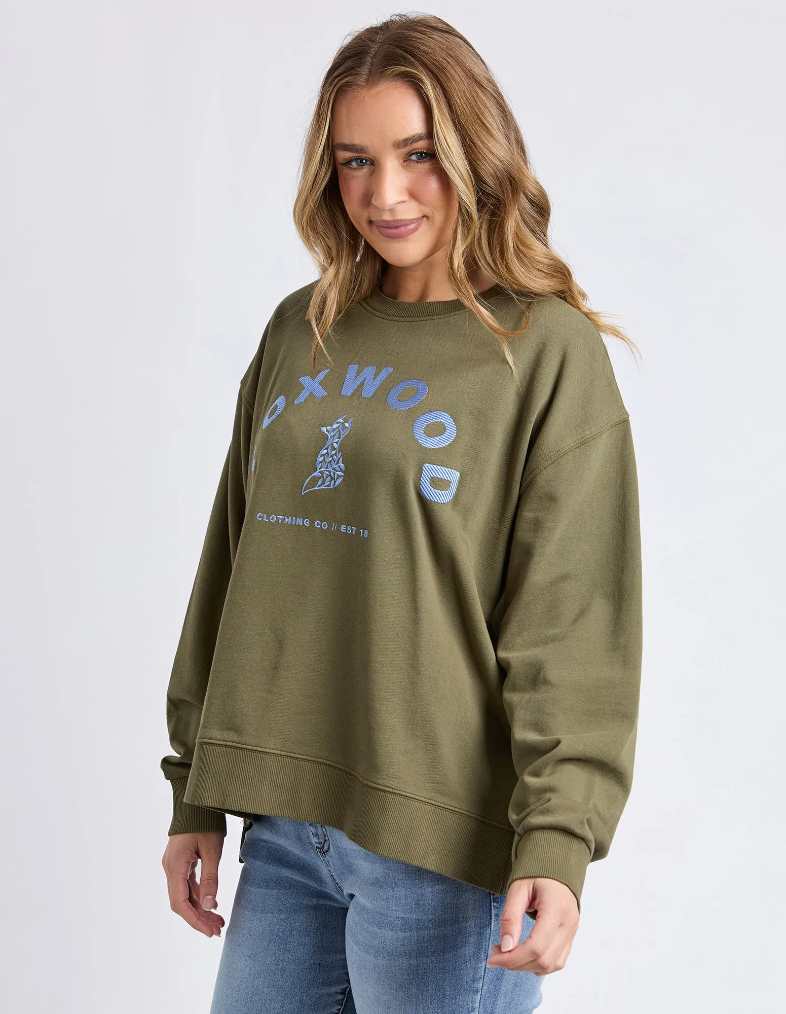 Effortless Contrast Crew Winter Moss sold by Foxwood Clothing product image thumbnail 4