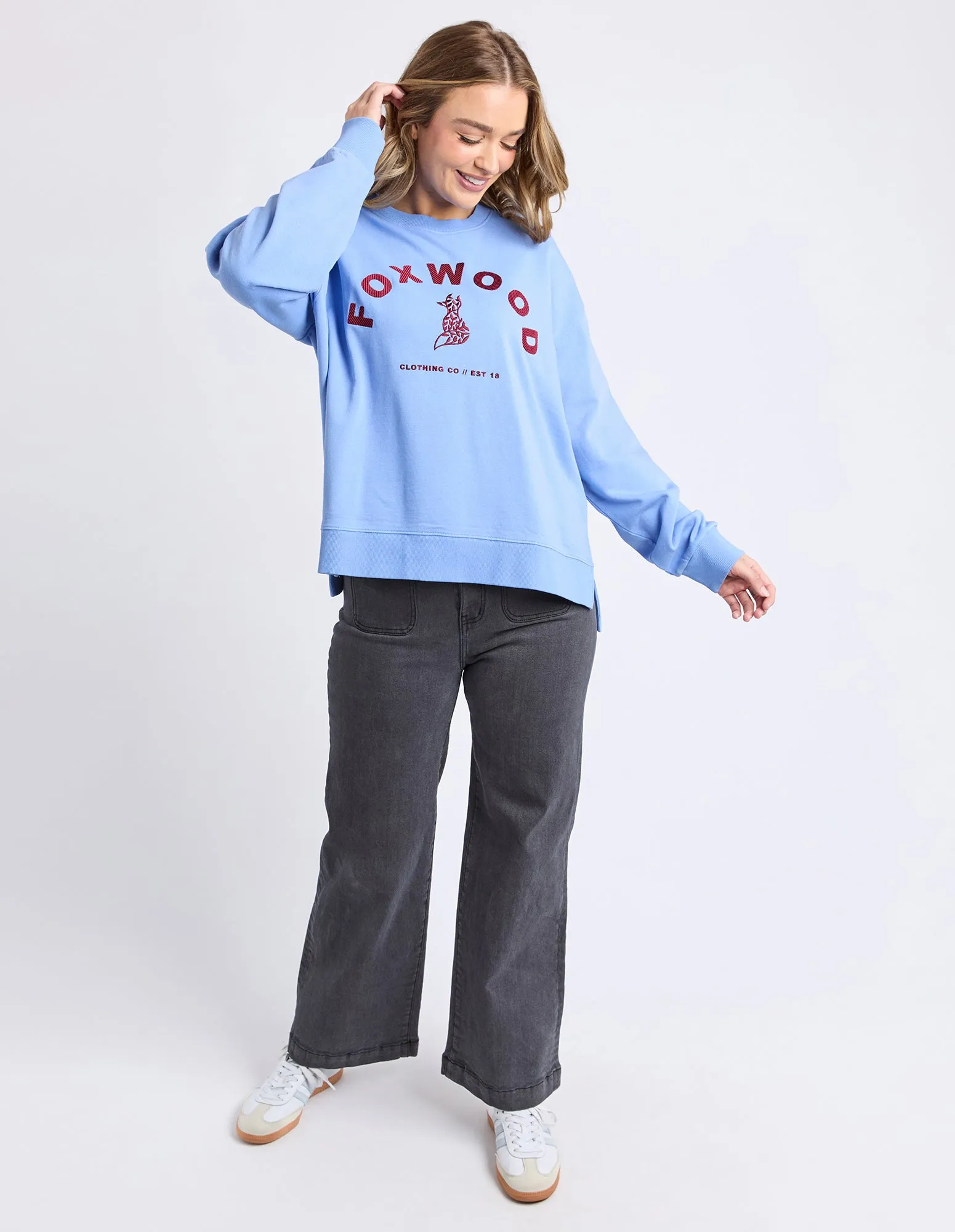 Effortless Contrast Crew Azurine Blue sold by Foxwood Clothing product image thumbnail 2