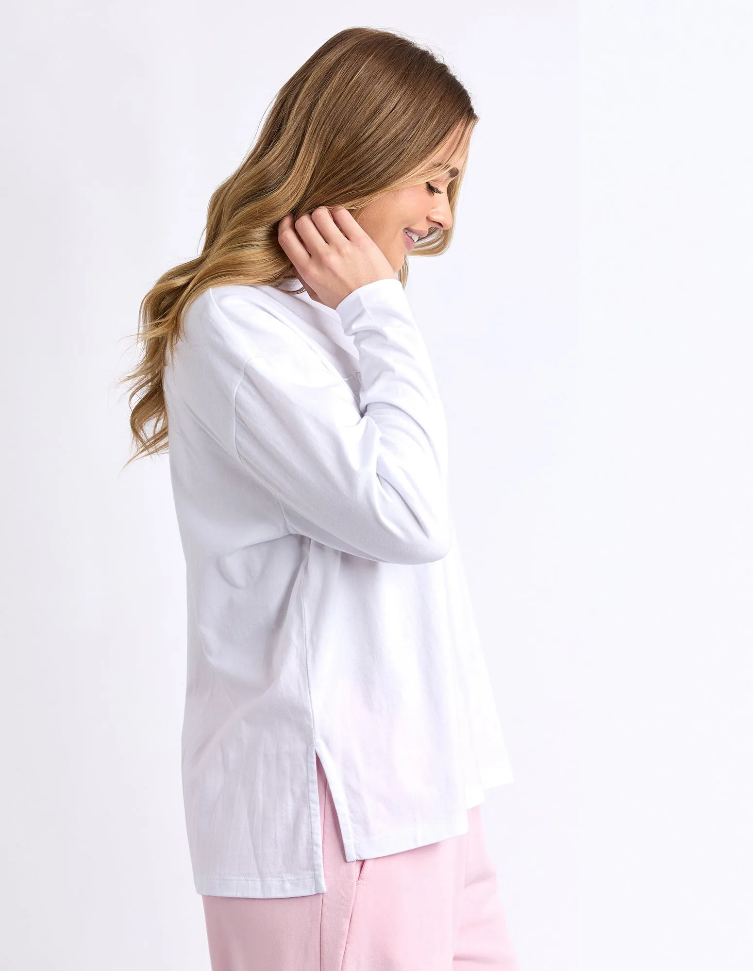Simplified Long Sleeve Tee White sold by Foxwood Clothing product image thumbnail 4