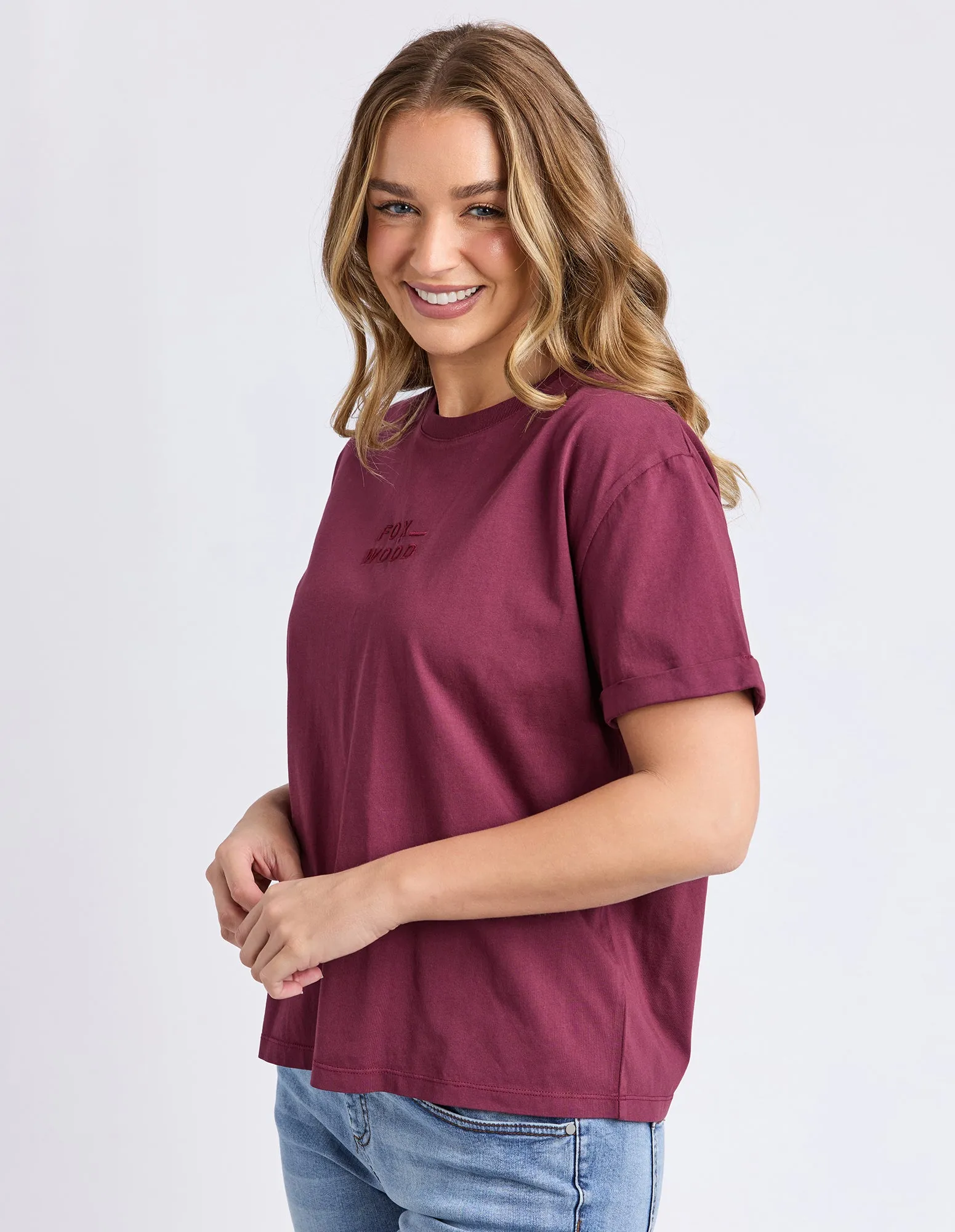 Huntleigh Oversized Tee Windsor Wine sold by Foxwood Clothing product image thumbnail 4