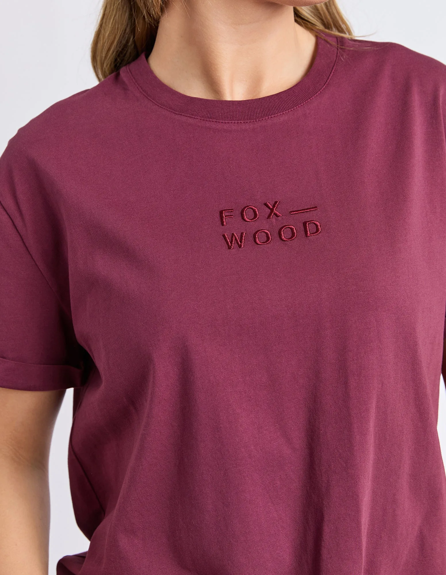Huntleigh Oversized Tee Windsor Wine sold by Foxwood Clothing product image thumbnail 5
