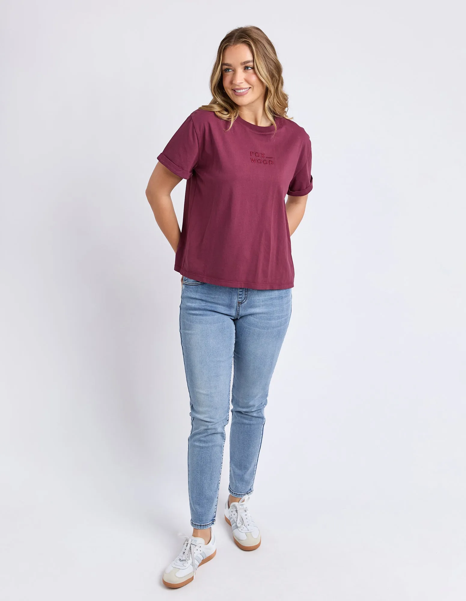 Huntleigh Oversized Tee Windsor Wine sold by Foxwood Clothing product image thumbnail 2