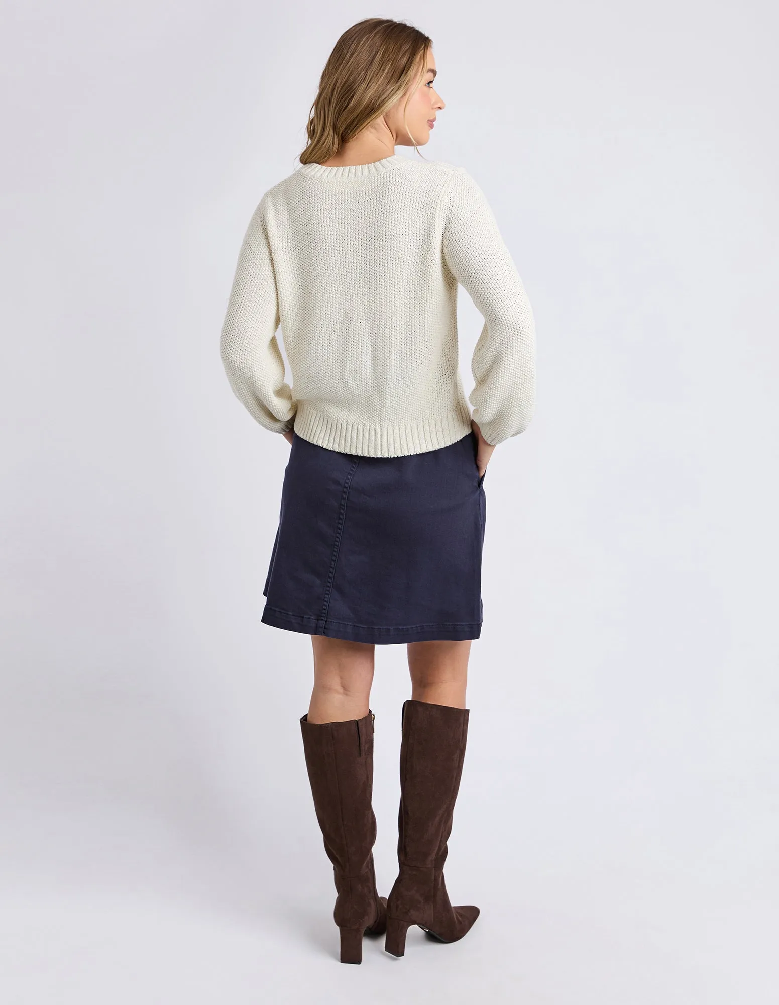 Blair Long Sleeve Knit Vintage White sold by Foxwood Clothing product image thumbnail 3