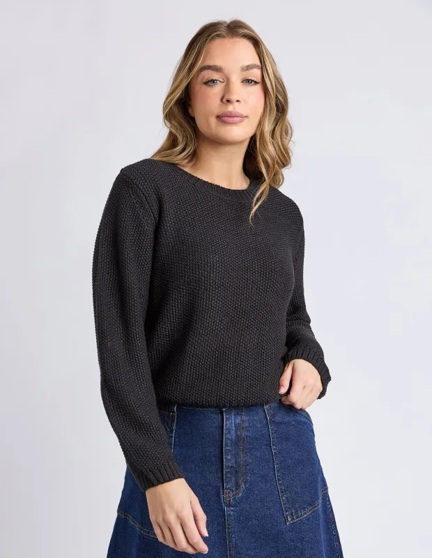 Blair Long Sleeve Knit Black made by Foxwood Clothing