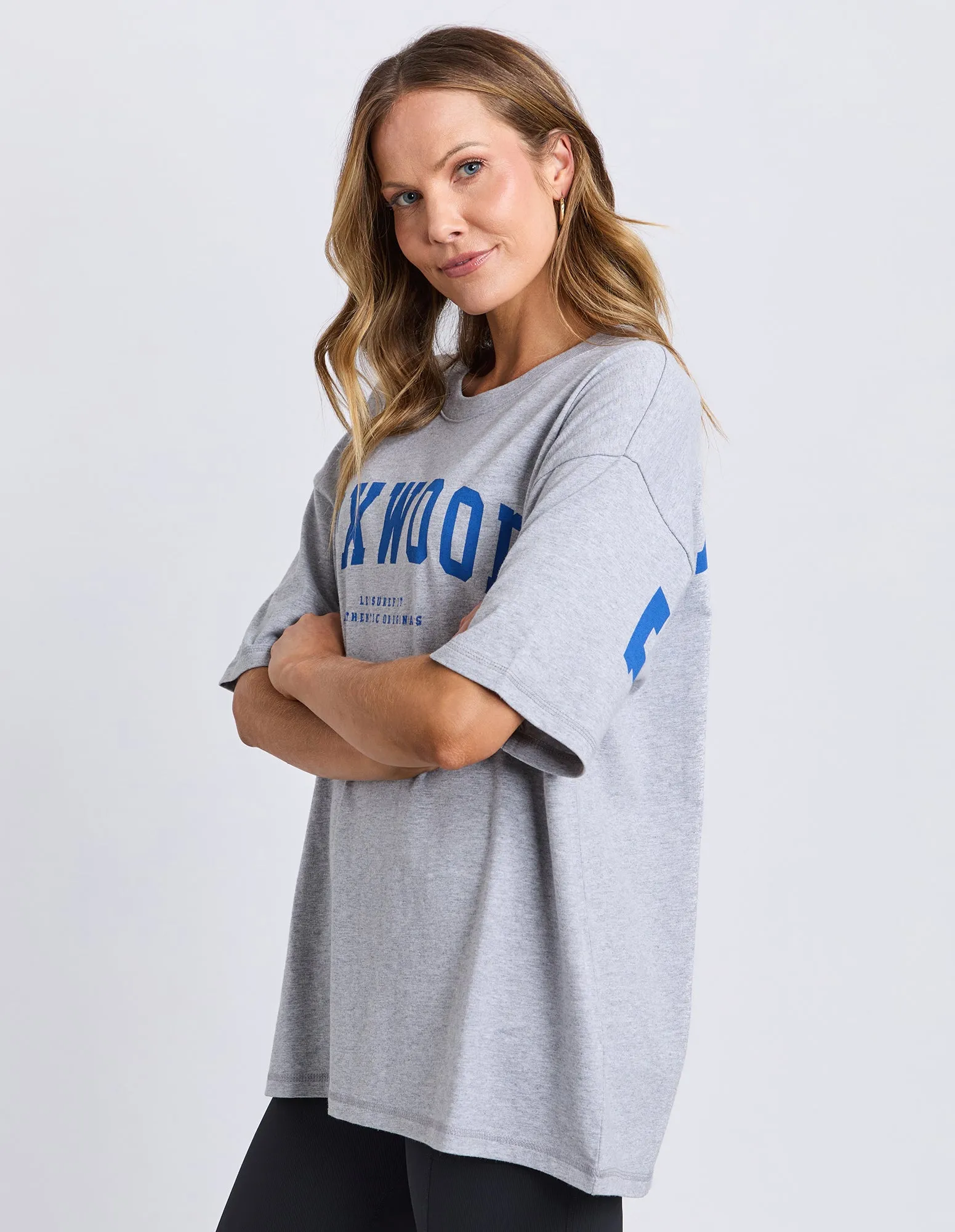 Interval Tee Grey Marle/Blue sold by Foxwood Clothing product image thumbnail 4