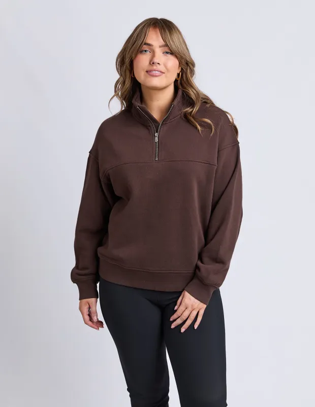 College Zip Crew Coffee Bean sold by Foxwood Clothing
