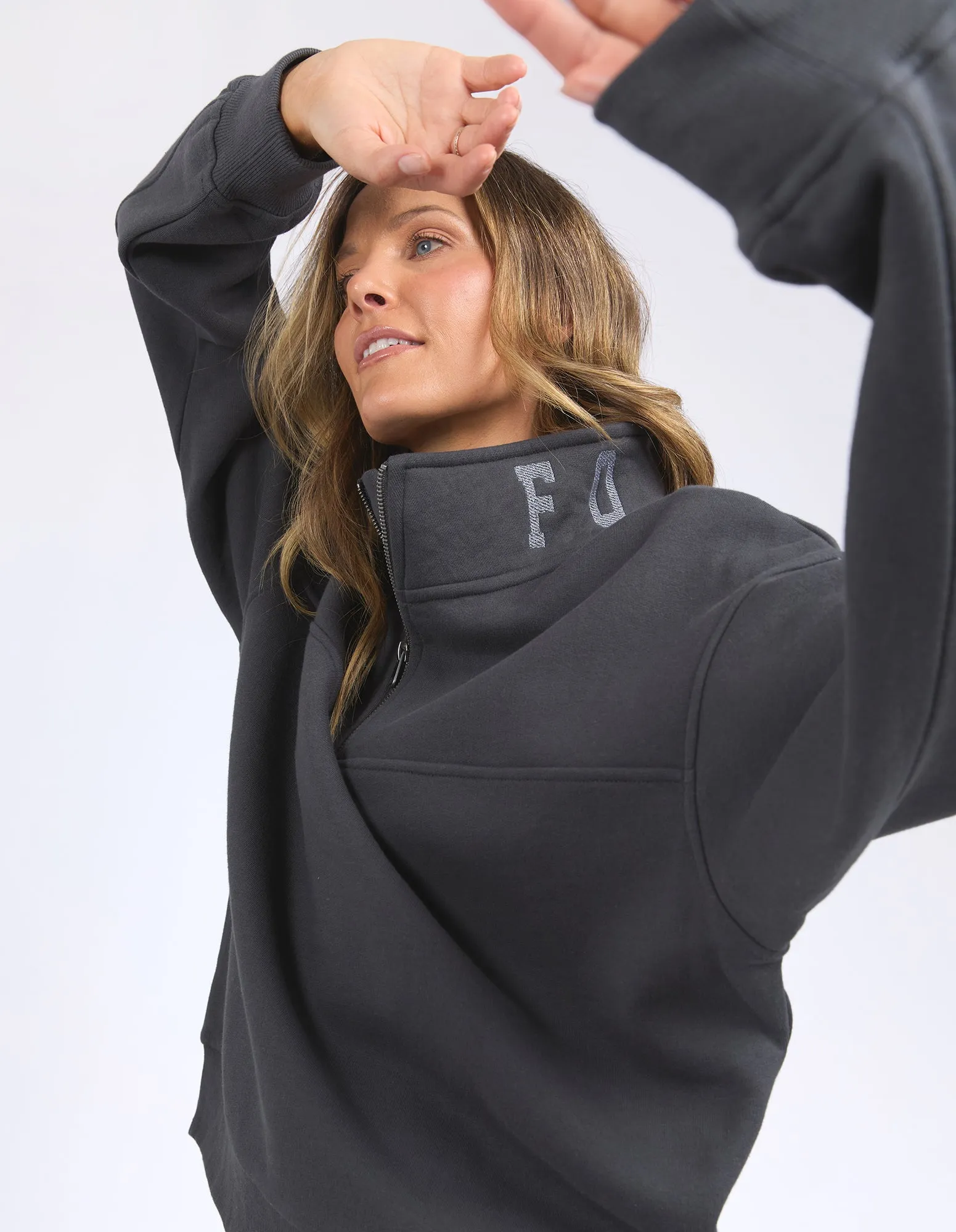 College Zip Crew Charcoal sold by Foxwood Clothing product image thumbnail 4