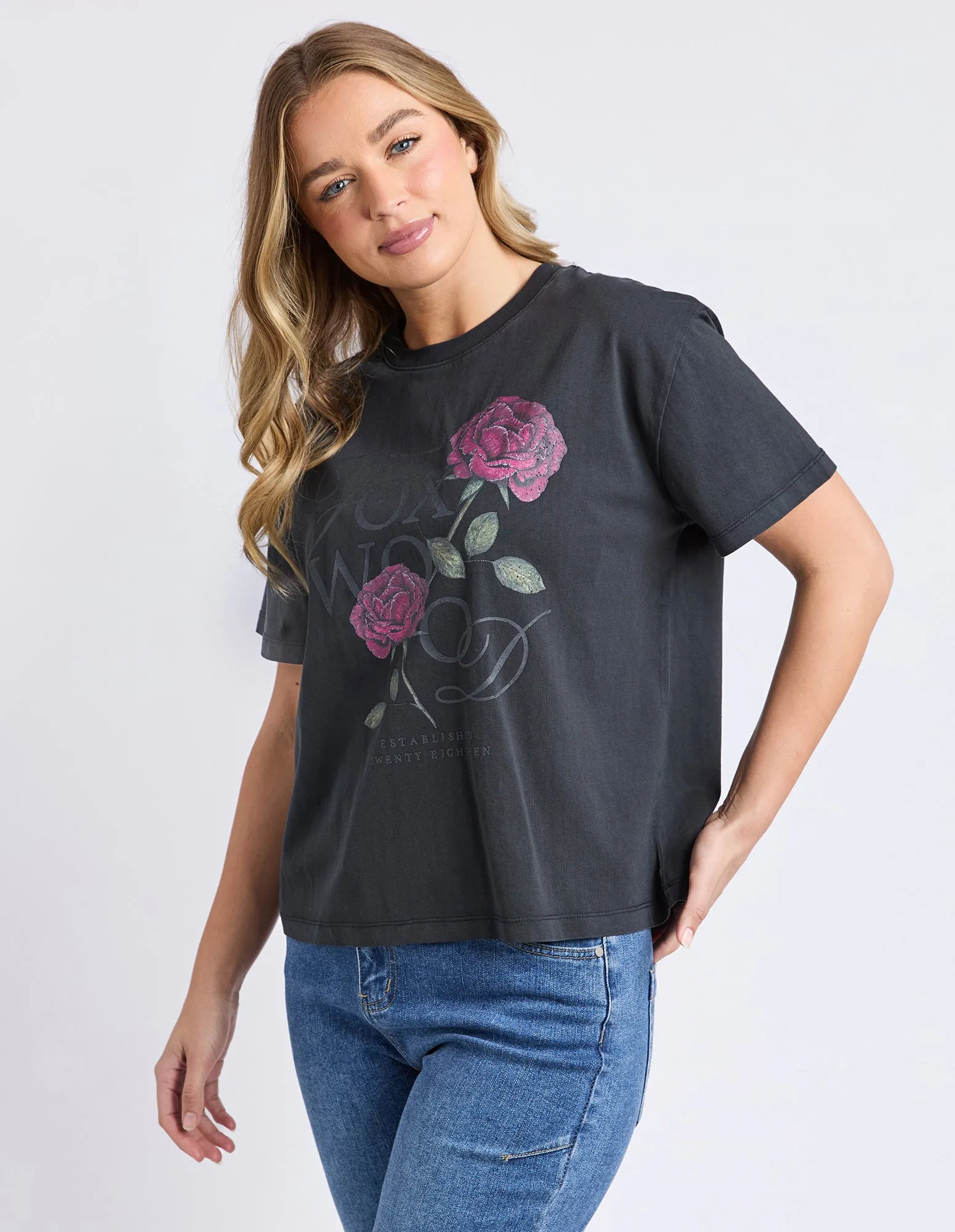 English Rose Tee Black sold by Foxwood Clothing product image thumbnail 4