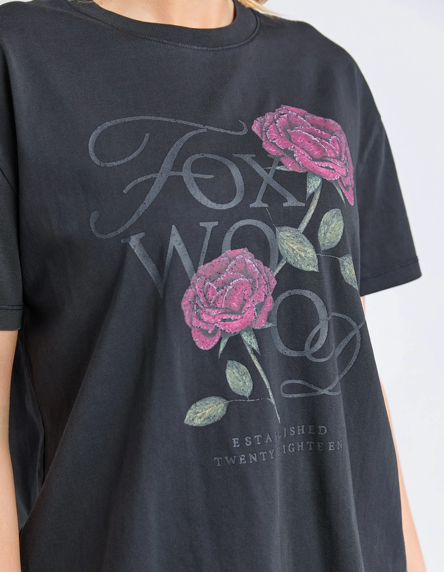 English Rose Tee Black sold by Foxwood Clothing product image thumbnail 5