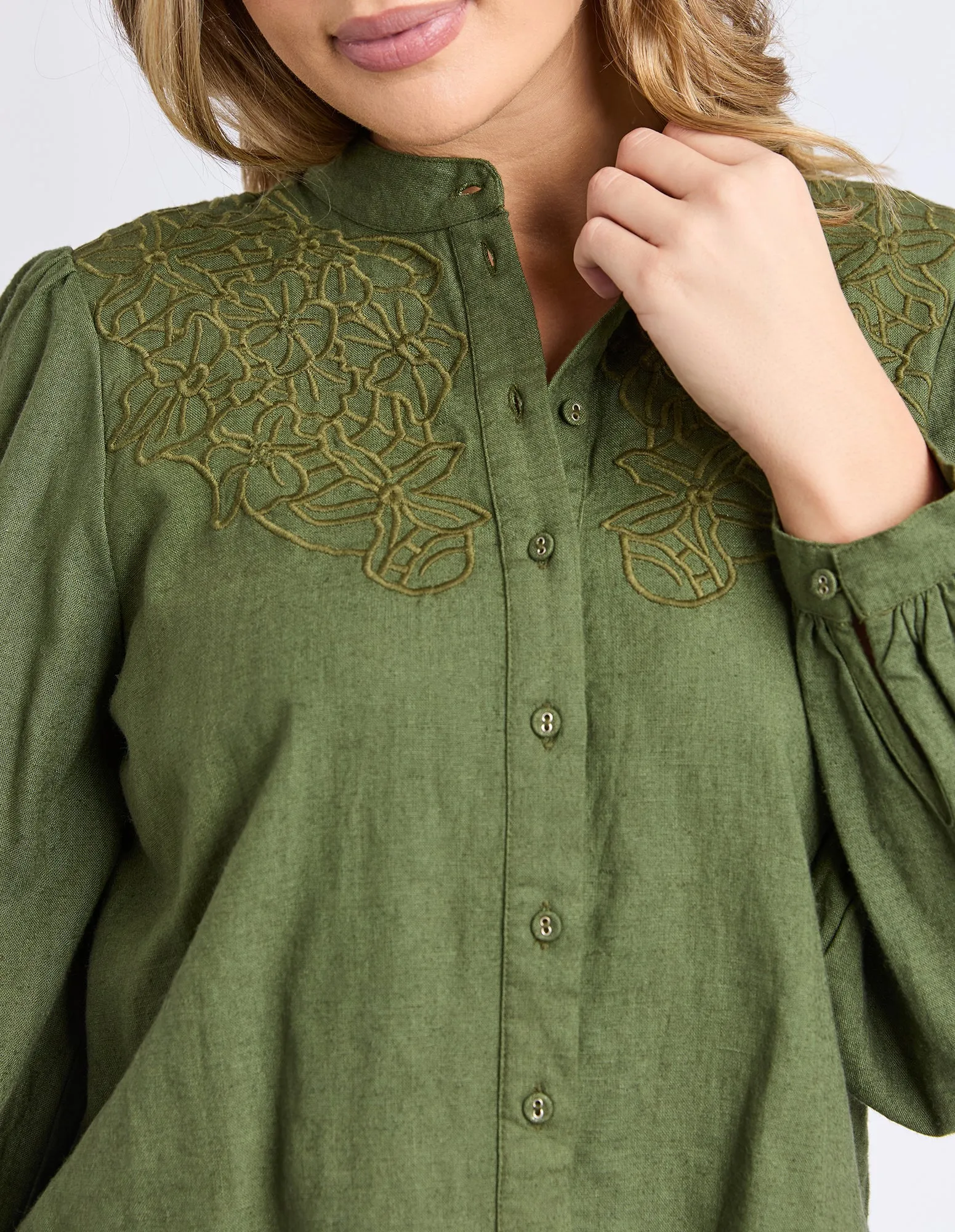 Eleanor Top Winter Moss sold by Foxwood Clothing product image thumbnail 5