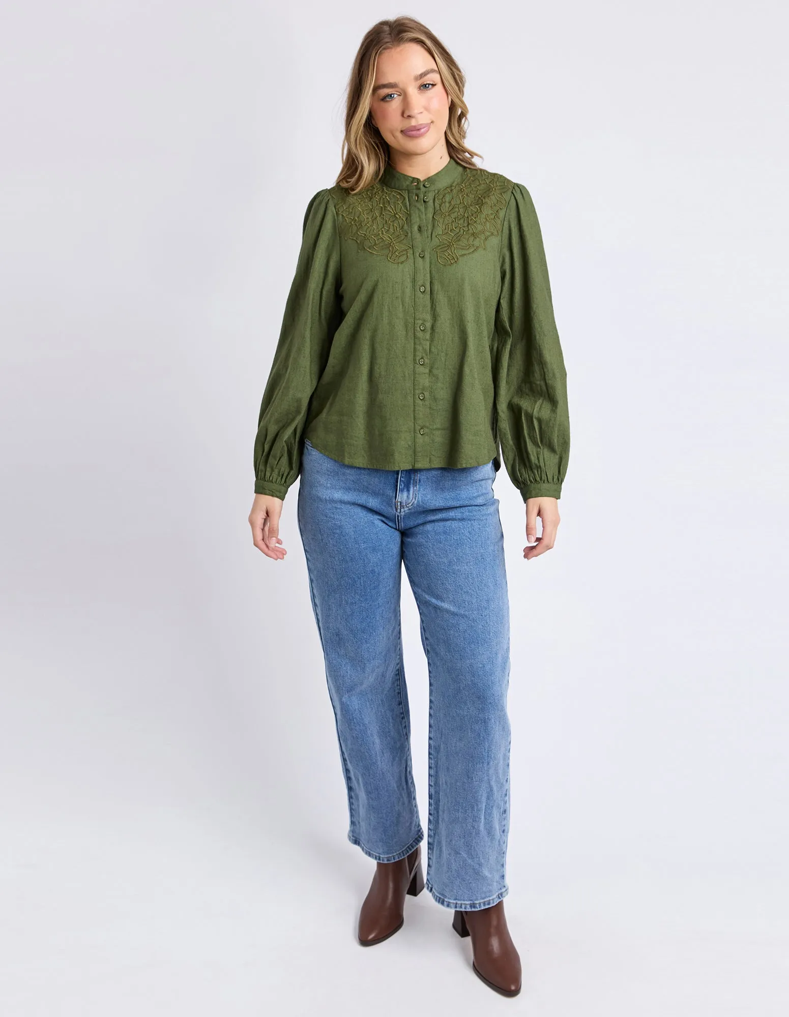 Eleanor Top Winter Moss sold by Foxwood Clothing product image thumbnail 2