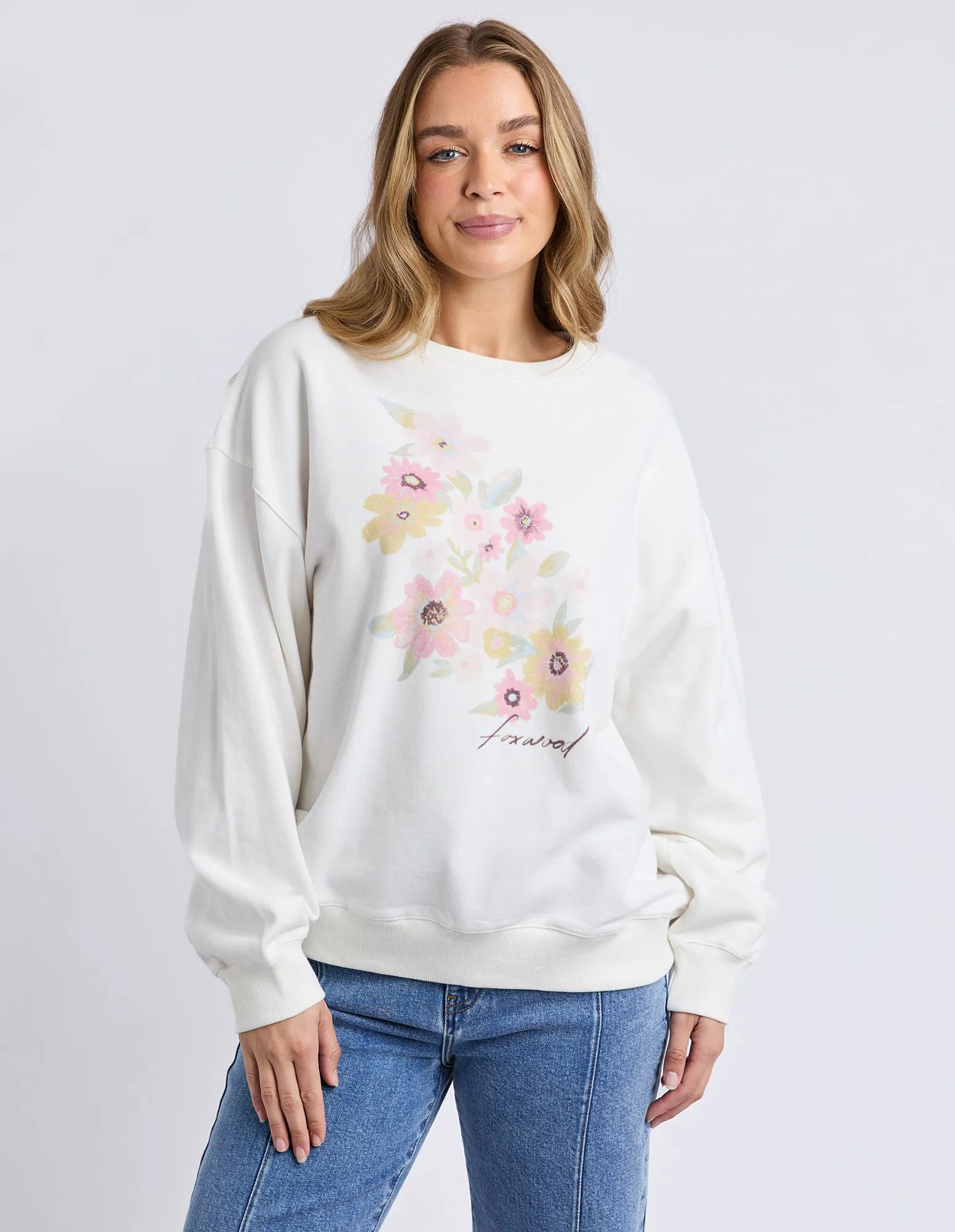 Beyond Oversized Crew Vintage White sold by Foxwood Clothing