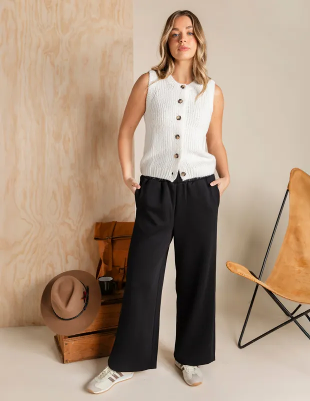 Harper Track Pant Black made by Foxwood Clothing