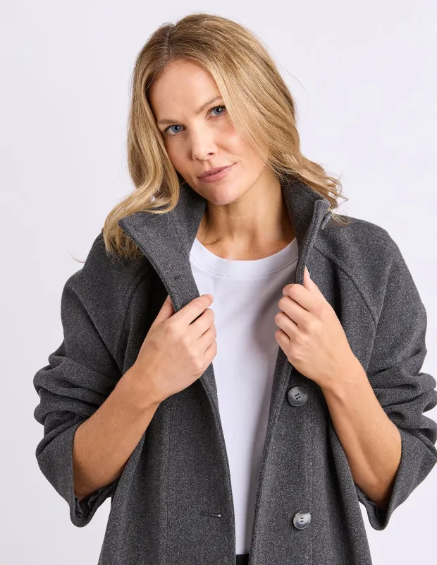 Fermont Coat Charcoal sold by Foxwood Clothing