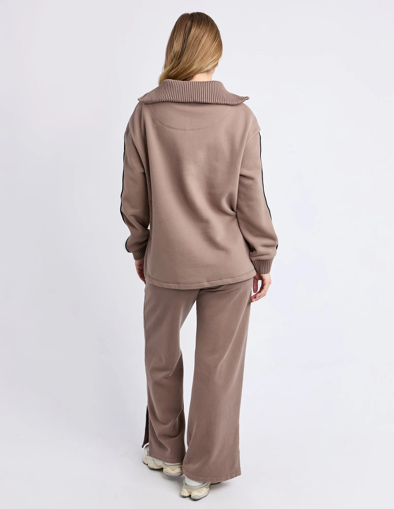 Knit Collar Crew Brown sold by Foxwood Clothing product image thumbnail 3