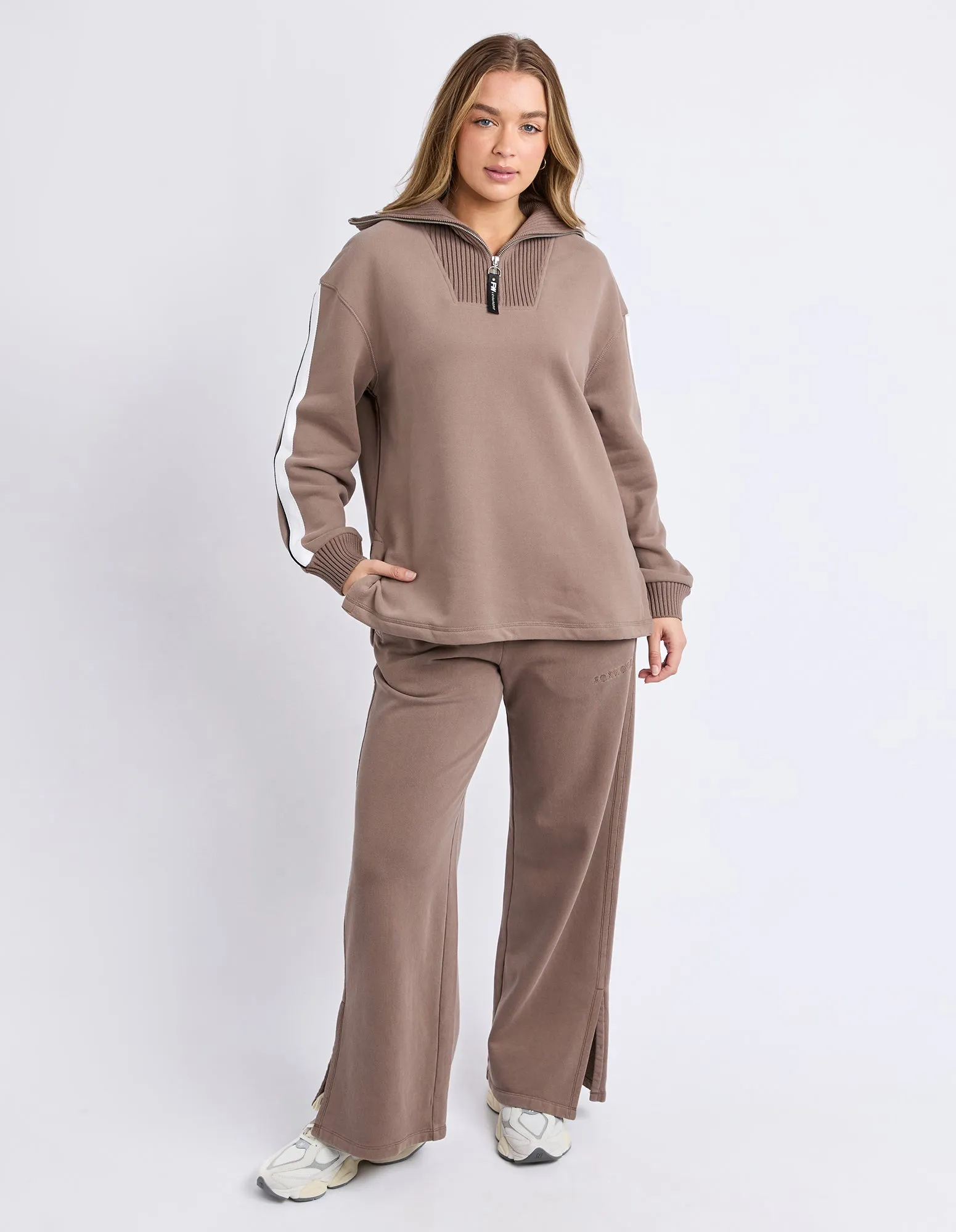 Knit Collar Crew Brown sold by Foxwood Clothing product image thumbnail 2