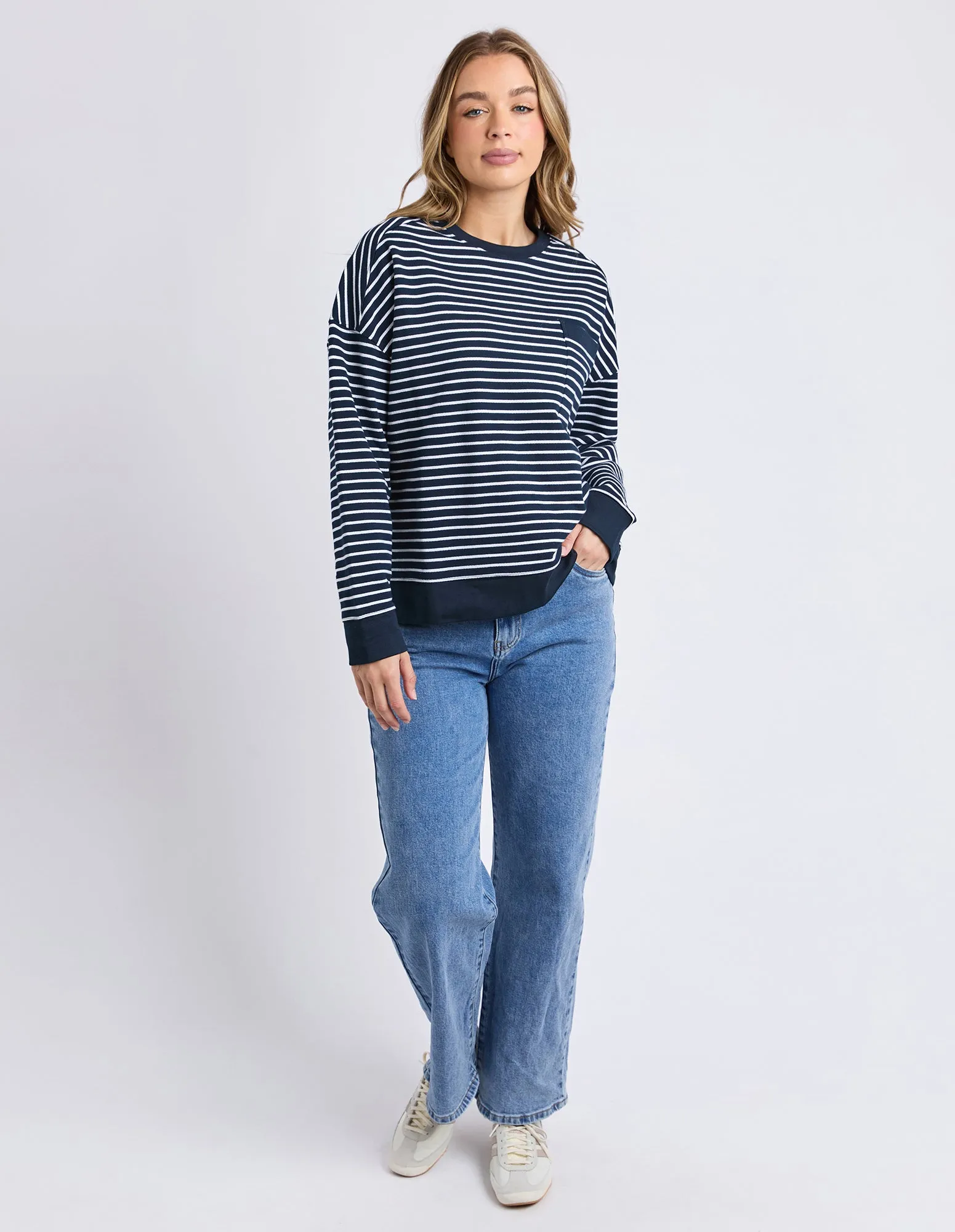 Original Stripe Crew Navy/White sold by Foxwood Clothing product image thumbnail 2