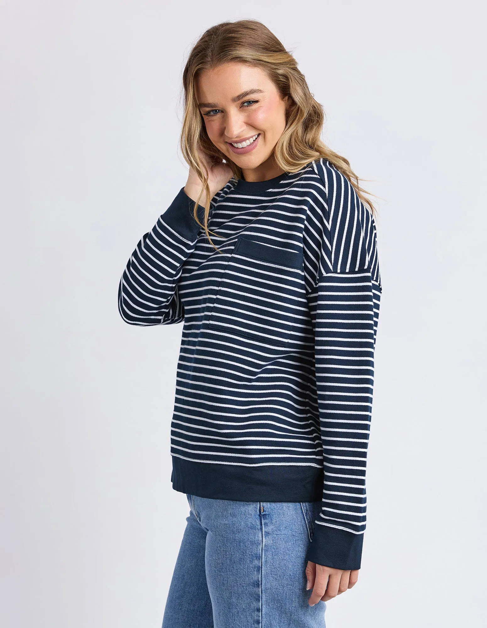 Original Stripe Crew Navy/White sold by Foxwood Clothing product image thumbnail 4