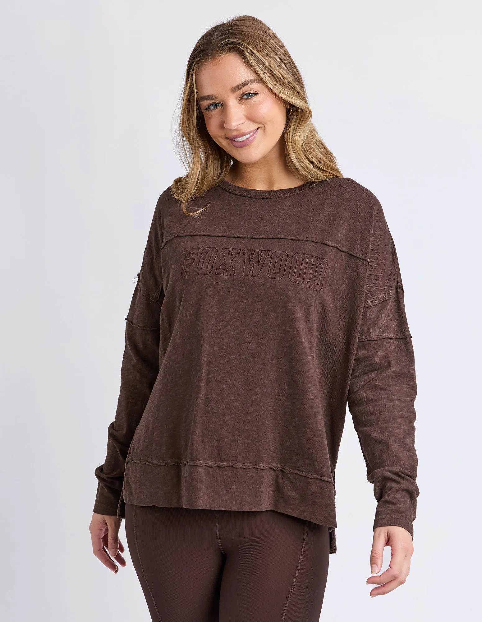 Throw On Tee Coffee Bean sold by Foxwood Clothing