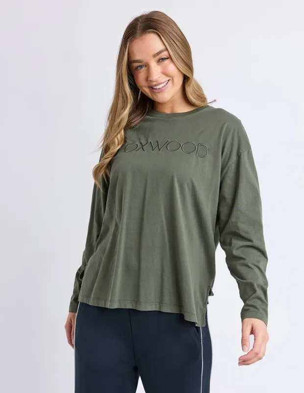Simplified Long Sleeve Tee Khaki made by Foxwood Clothing