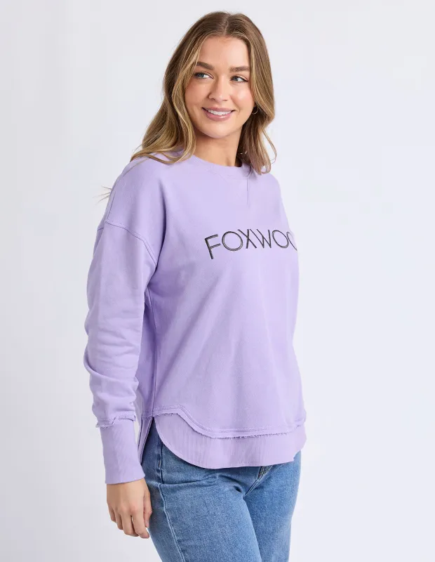 Simplified Metallic Crew Lavender made by Foxwood Clothing