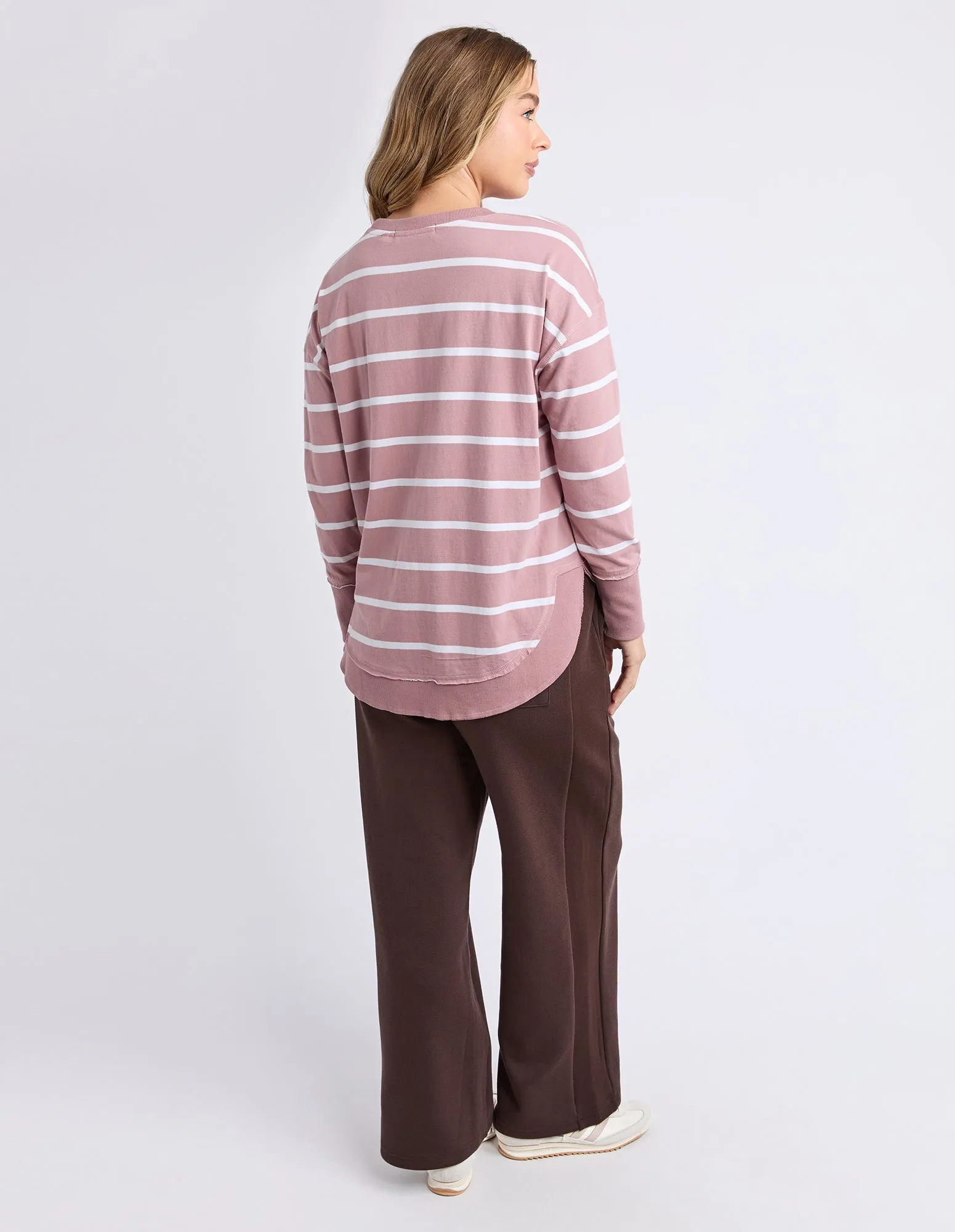 Farrah Stripe Long Sleeve Woodrose/White Stripe sold by Foxwood Clothing product image thumbnail 3