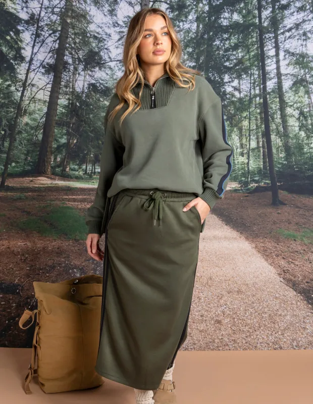 Seattle Skirt Khaki made by Foxwood Clothing
