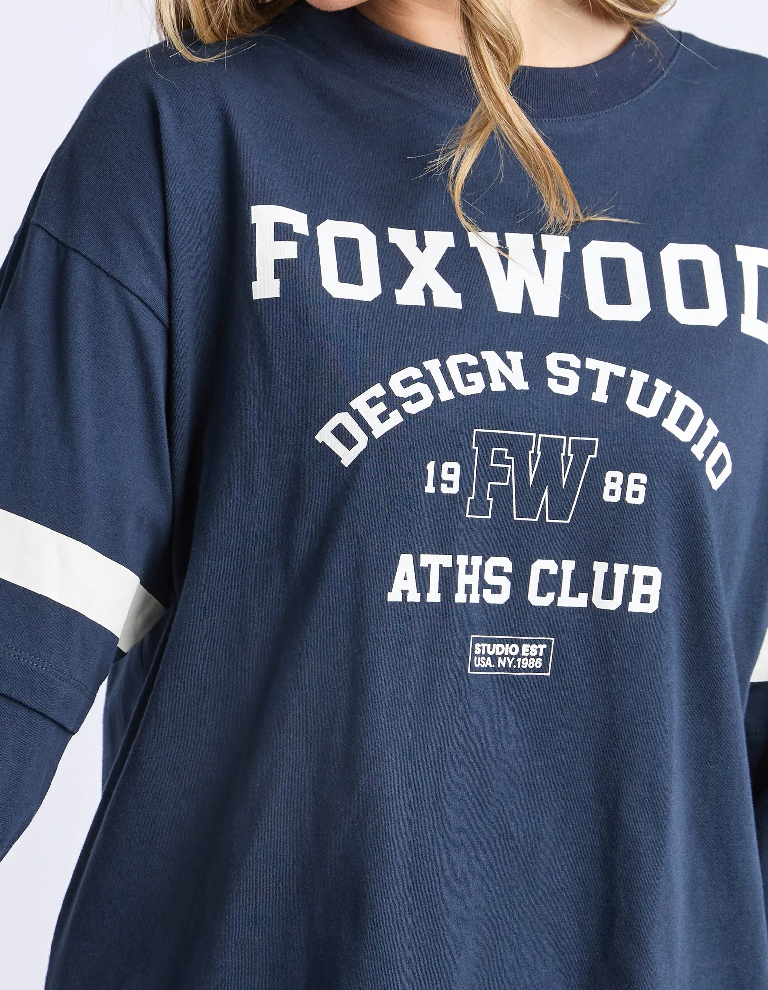 Studio Twin Tee Navy/White sold by Foxwood Clothing product image thumbnail 5